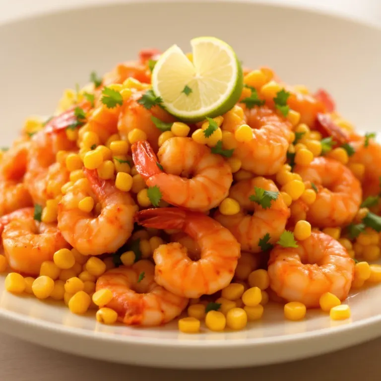 Cajun shrimp with corn & lime