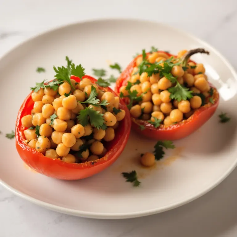 Chickpea-stuffed peppers