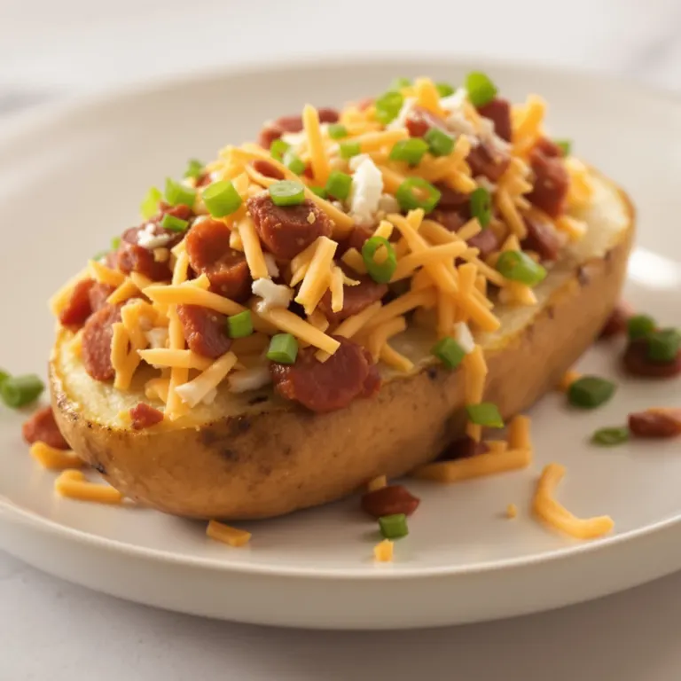 Chorizo-stuffed baked potato