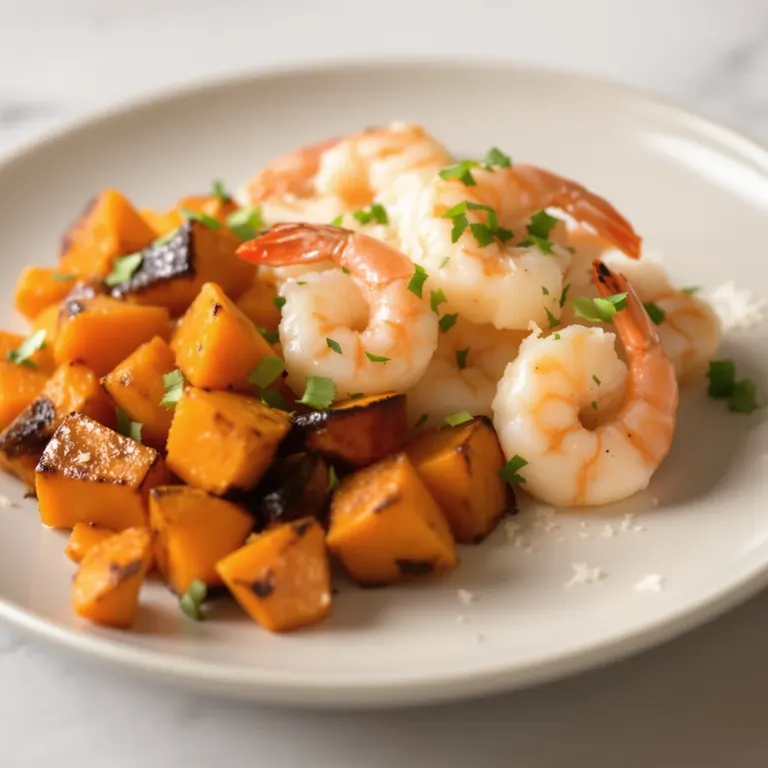 Coconut-lime shrimp & sweet potato