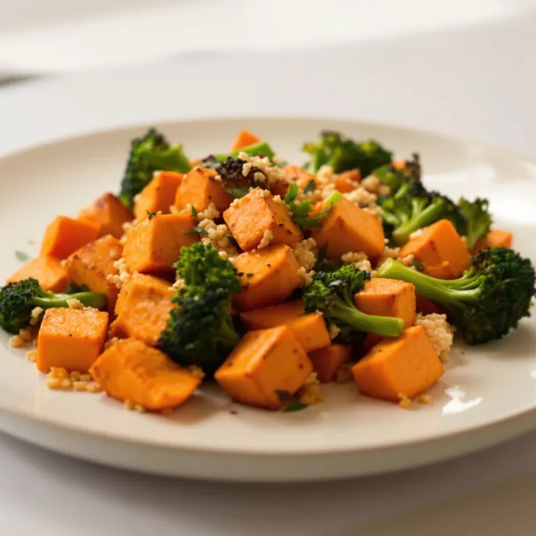 Paprika tofu, sweet potato & broccoli