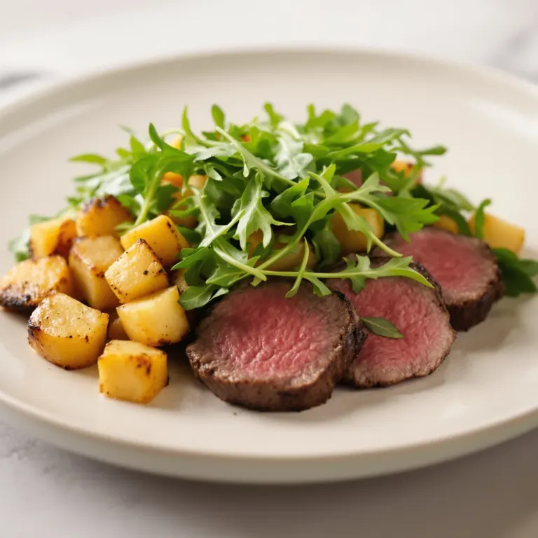 Mon: Sirloin, herb potatoes & arugula
