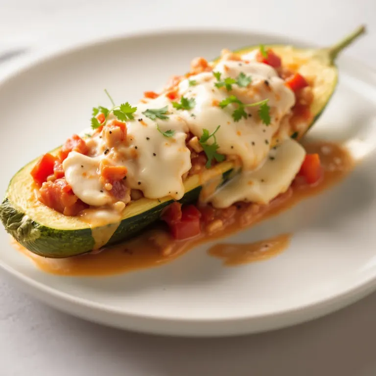 Chicken zucchini boats