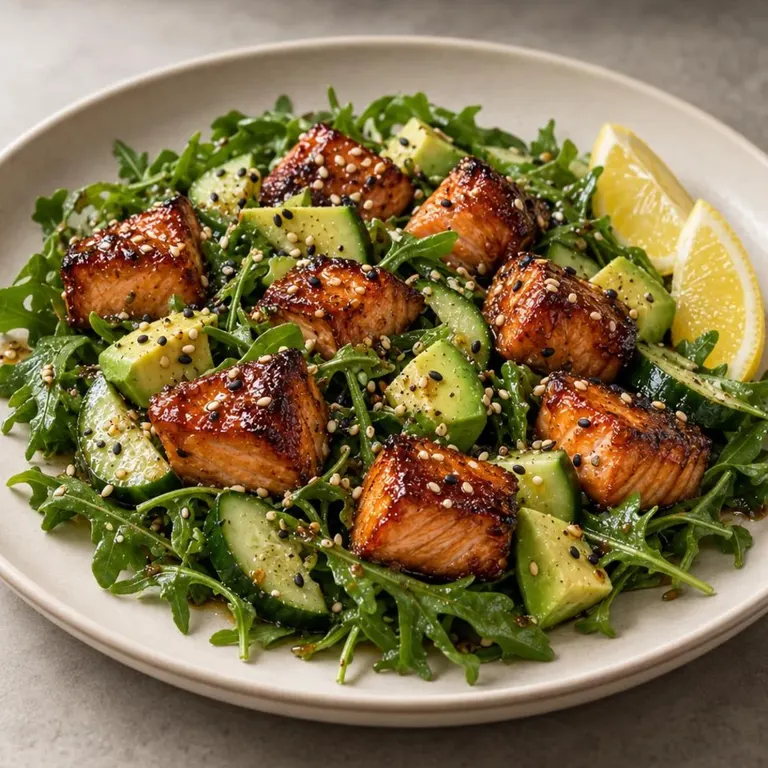 Air Fryer Salmon Bites Salad
