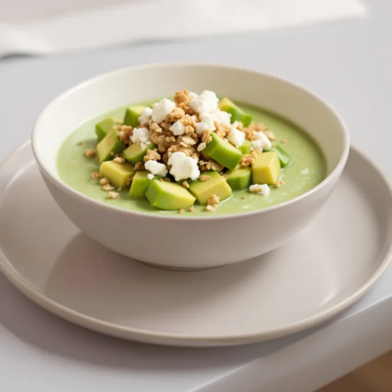 Avocado feta oat crumble