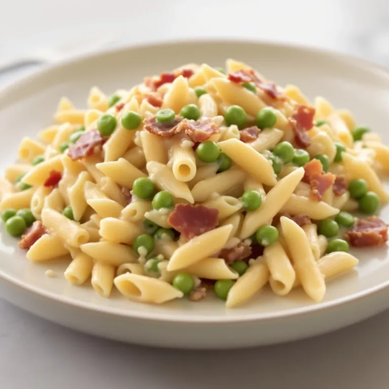Bacon & pea pasta