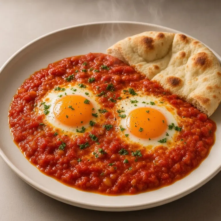 Oven shakshuka with pita