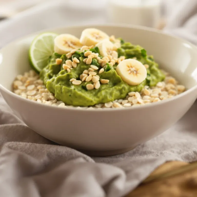 Banana peanut spinach oats
