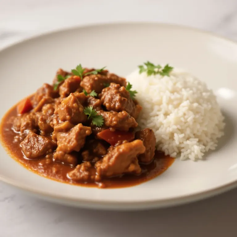 Beef chili with rice