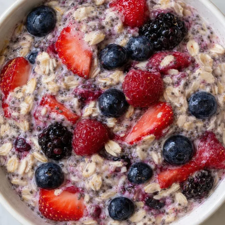 Berry Chia Overnight Oats