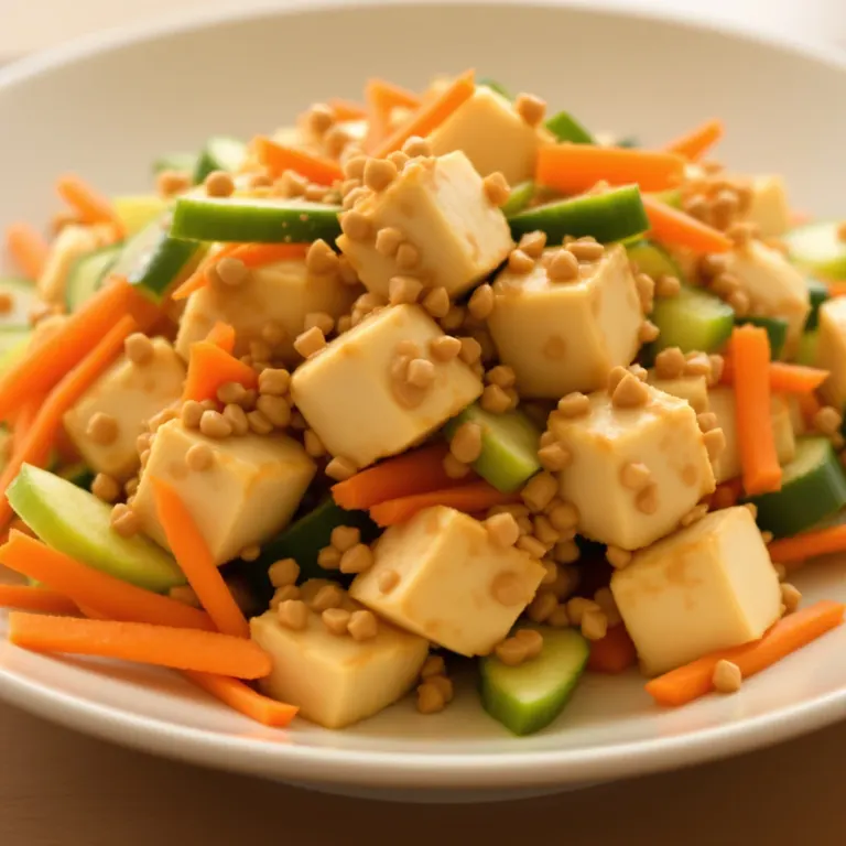 Satay tofu cucumber crunch