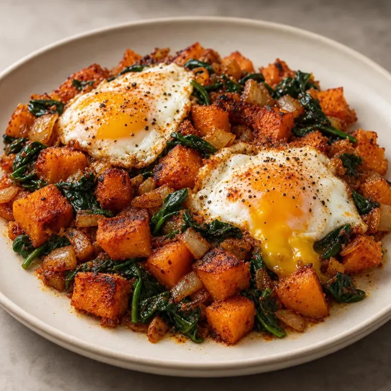 Butternut Squash Hash with Eggs