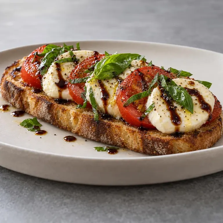 Caprese Toast with Balsamic
