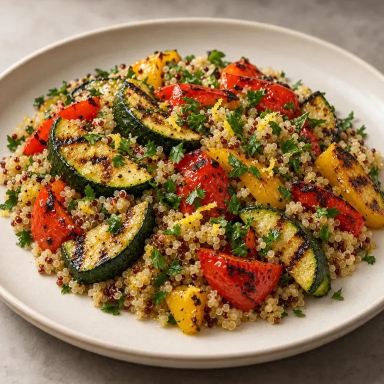 Charred Zucchini & Pepper Quinoa Salad