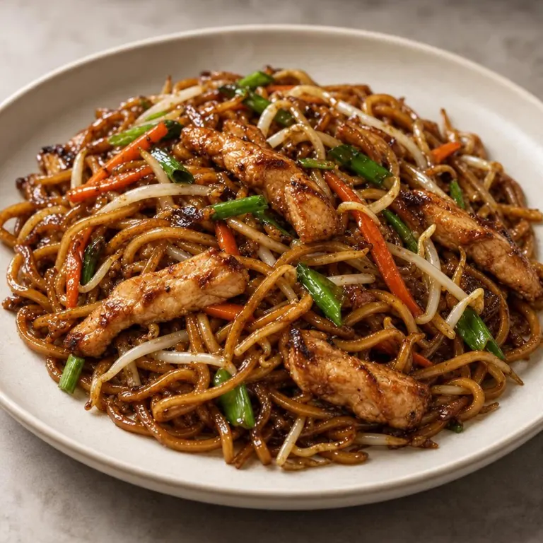 Chicken & Bean Sprout Lo Mein
