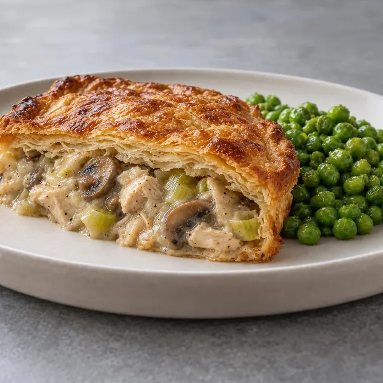 Chicken & Mushroom Puff Pie