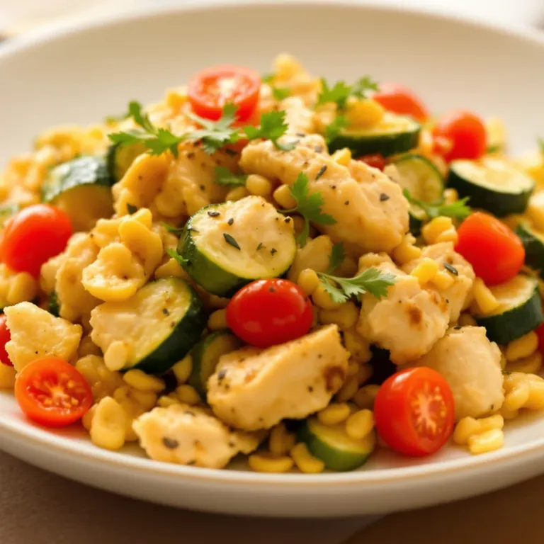 Lemon chicken & zucchini skillet