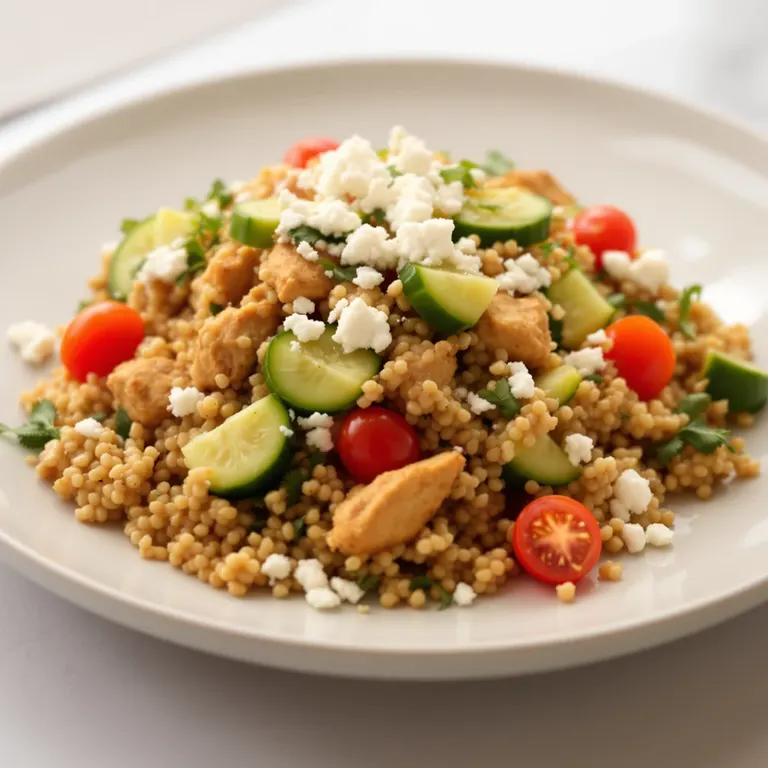 Spiced chicken quinoa bowl