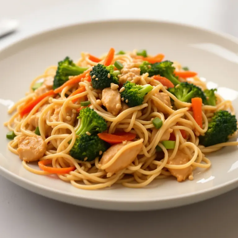 Chicken satay noodles