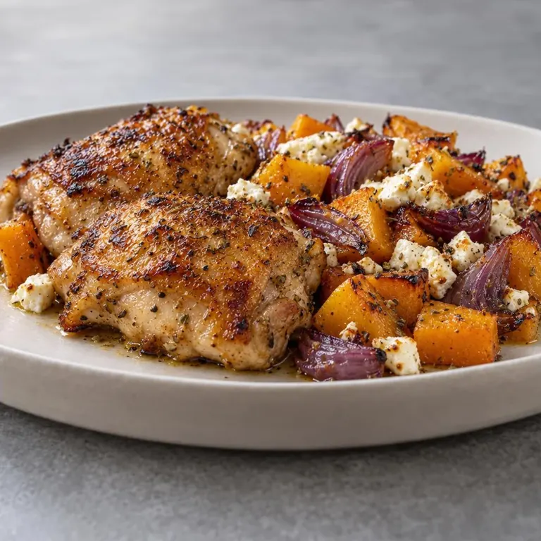 Chicken, Squash & Feta Traybake