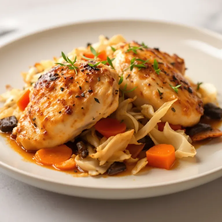 Wed: Paprika chicken & cabbage sheet-pan
