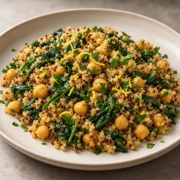 Chickpea & Spinach Quinoa Pilaf