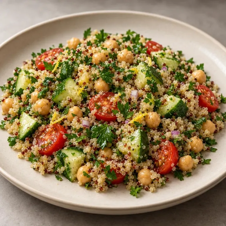 Chickpea, Cucumber & Quinoa Salad