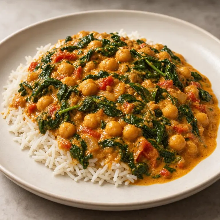 Chickpea Spinach Coconut Curry