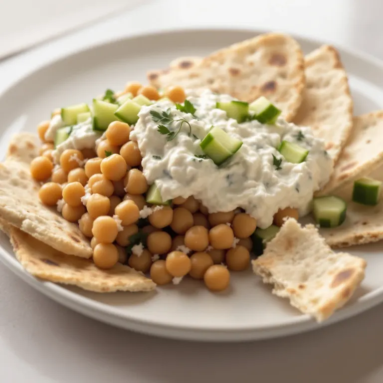 Chickpea tzatziki pita bowl