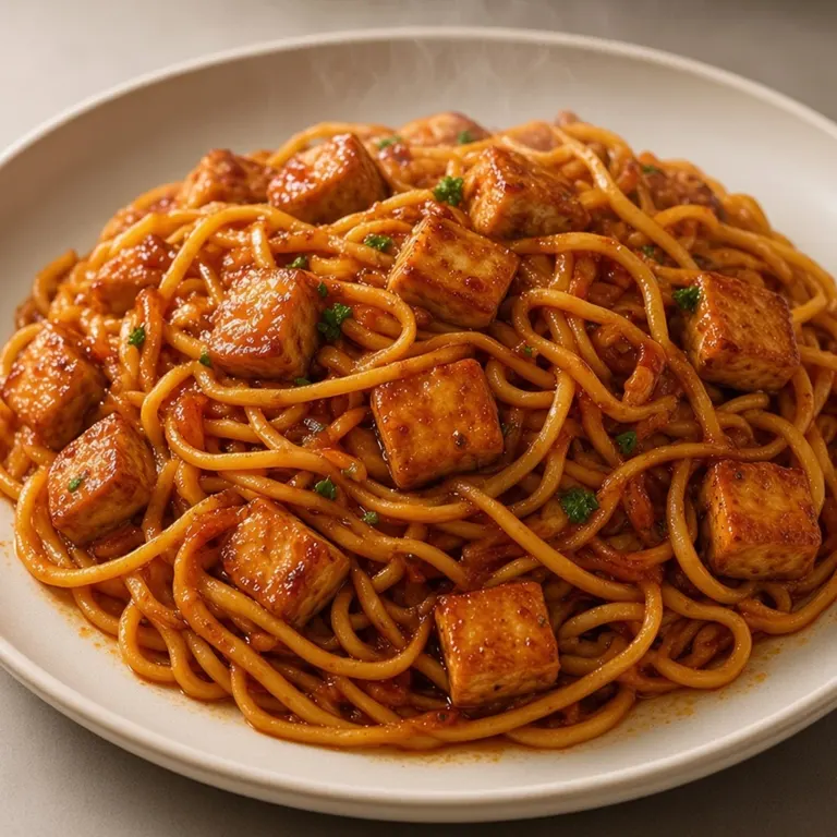 Chili-oil tofu rice noodles