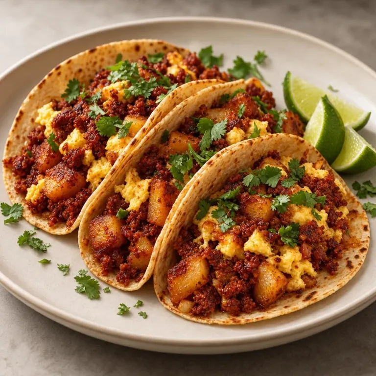 Chorizo Potato Breakfast Tacos