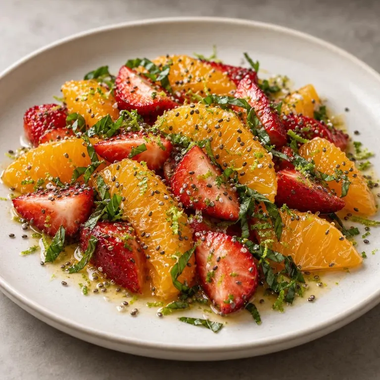Citrus Strawberry Fruit Salad with Chia