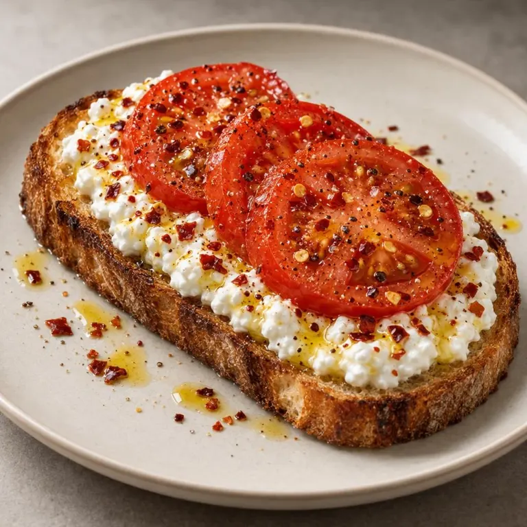 Cottage Cheese Tomato Toast