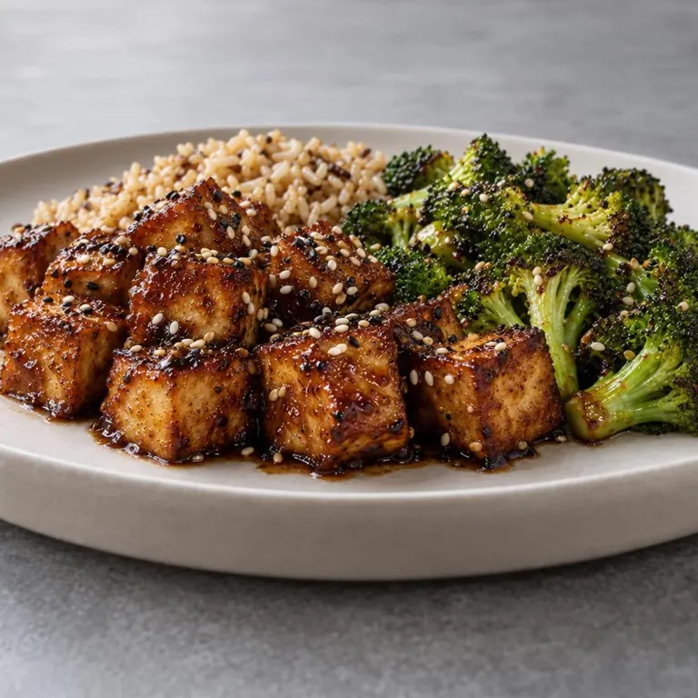 Crispy Sesame Tofu with Broccoli