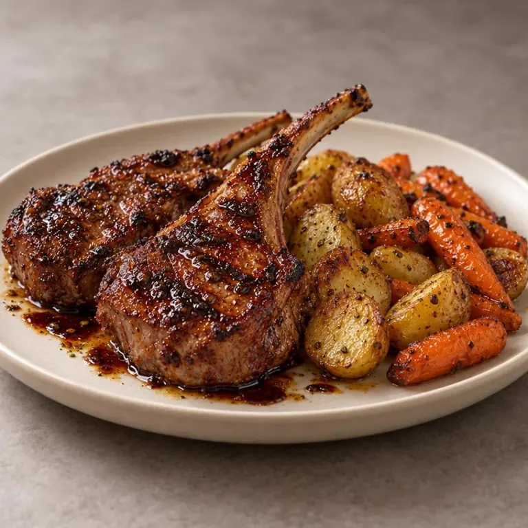 Balsamic herb lamb chops