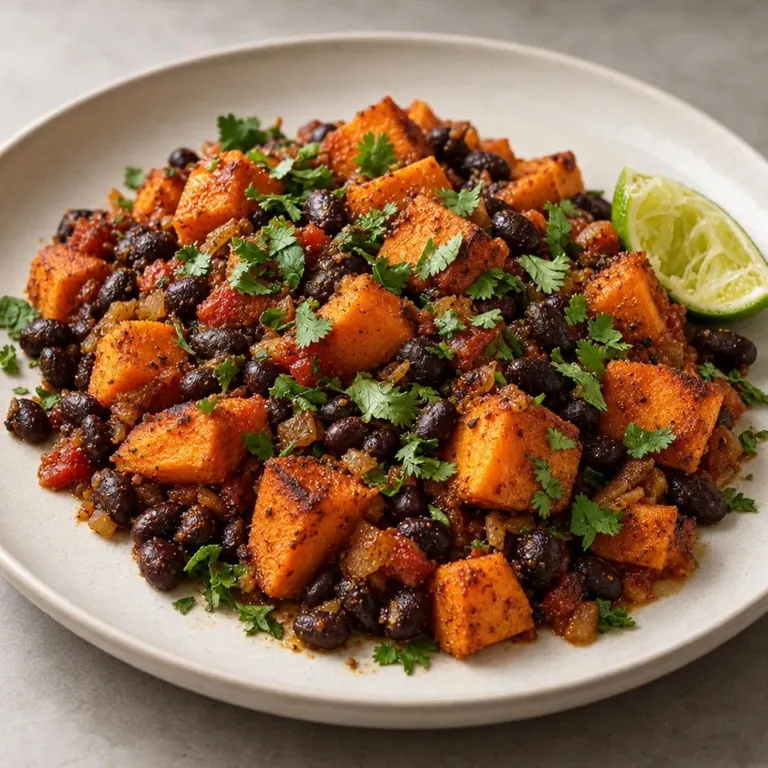 Cumin black bean sweet potato
