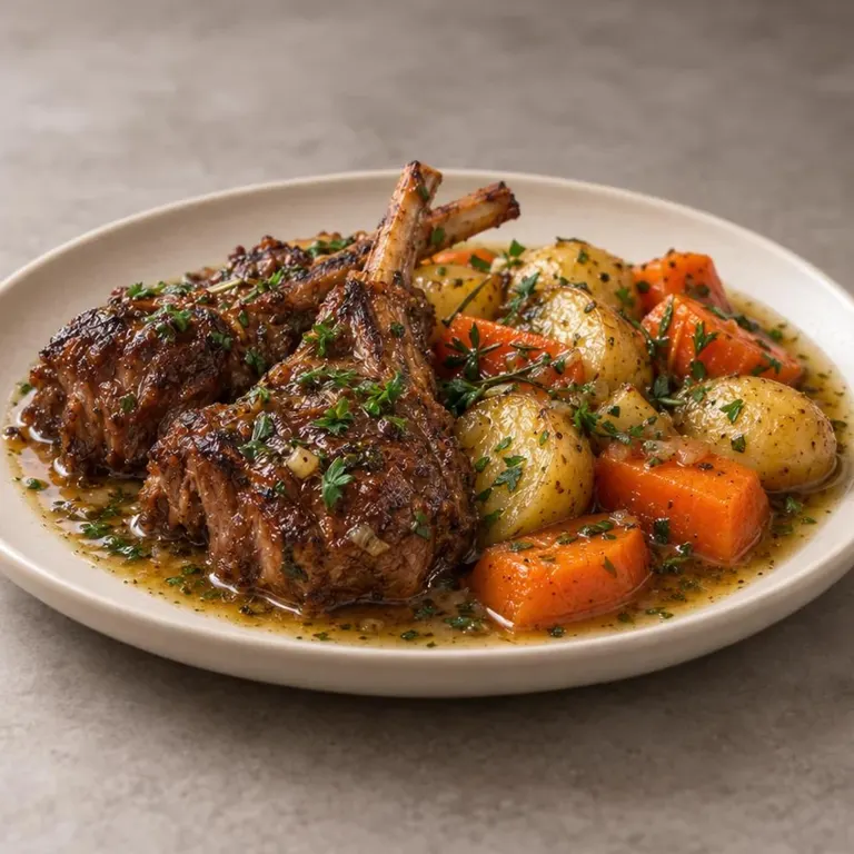 Tue: Herb lamb chops & potatoes