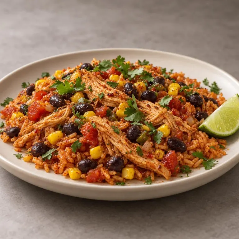 Mexican shredded chicken rice