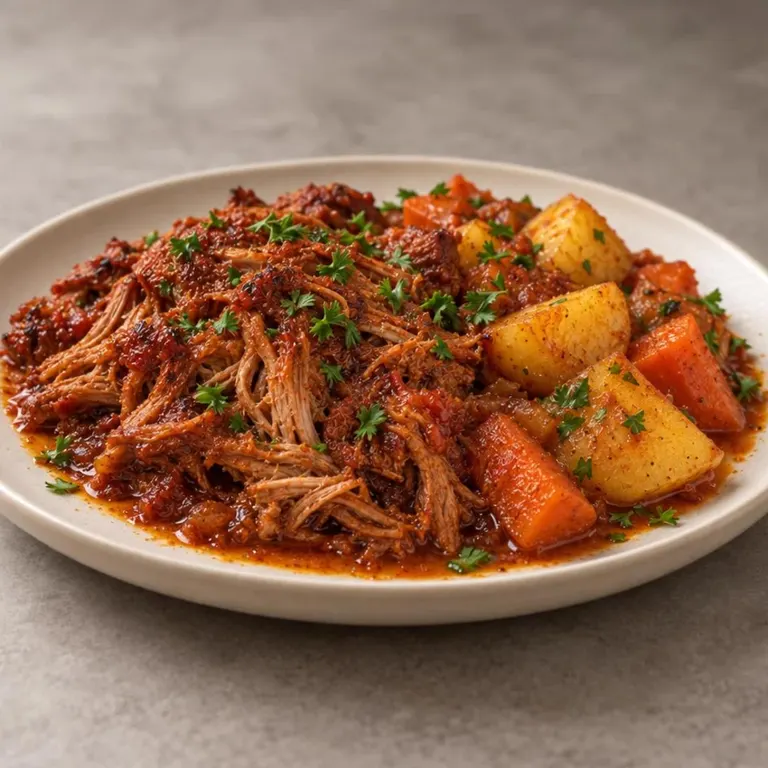 Paprika pork potato carrot