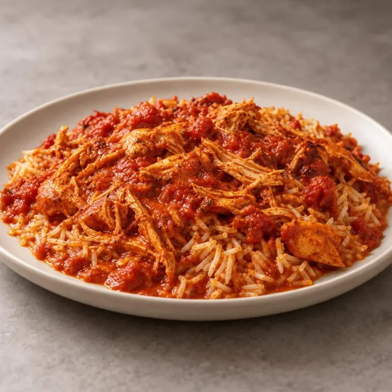 Pulled tikka chicken rice
