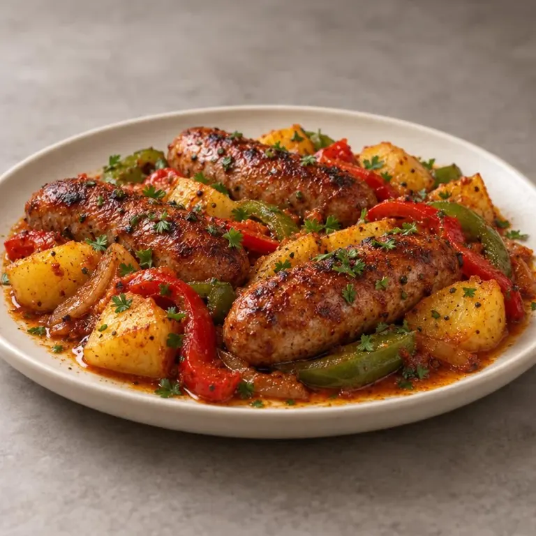 Sausage pepper potato casserole