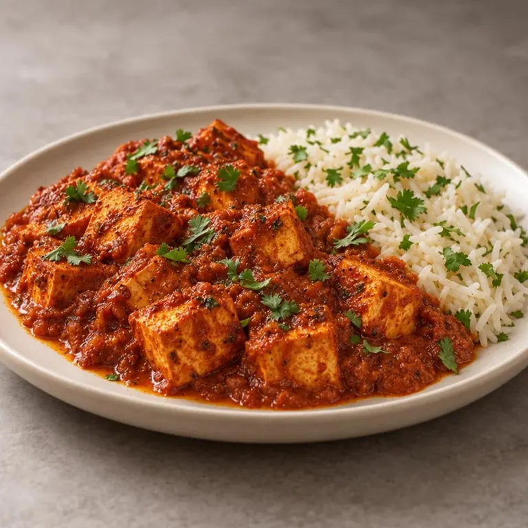 Tofu tikka tomato pot