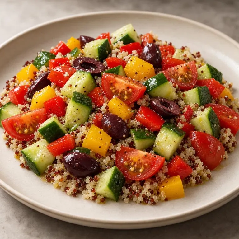 Crunchy Olive, Cucumber & Pepper Chopped Salad