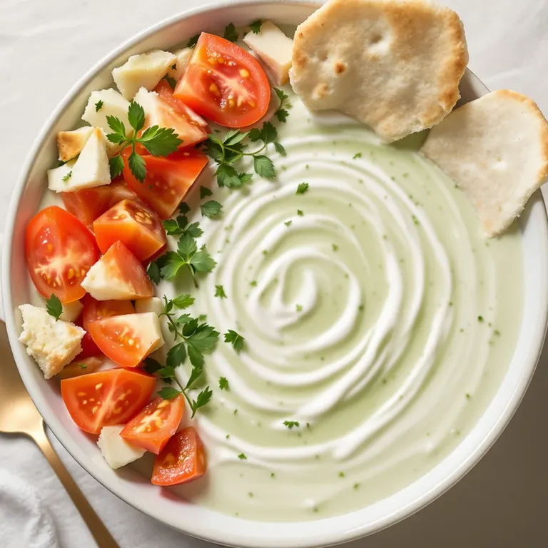Cucumber tarator pita