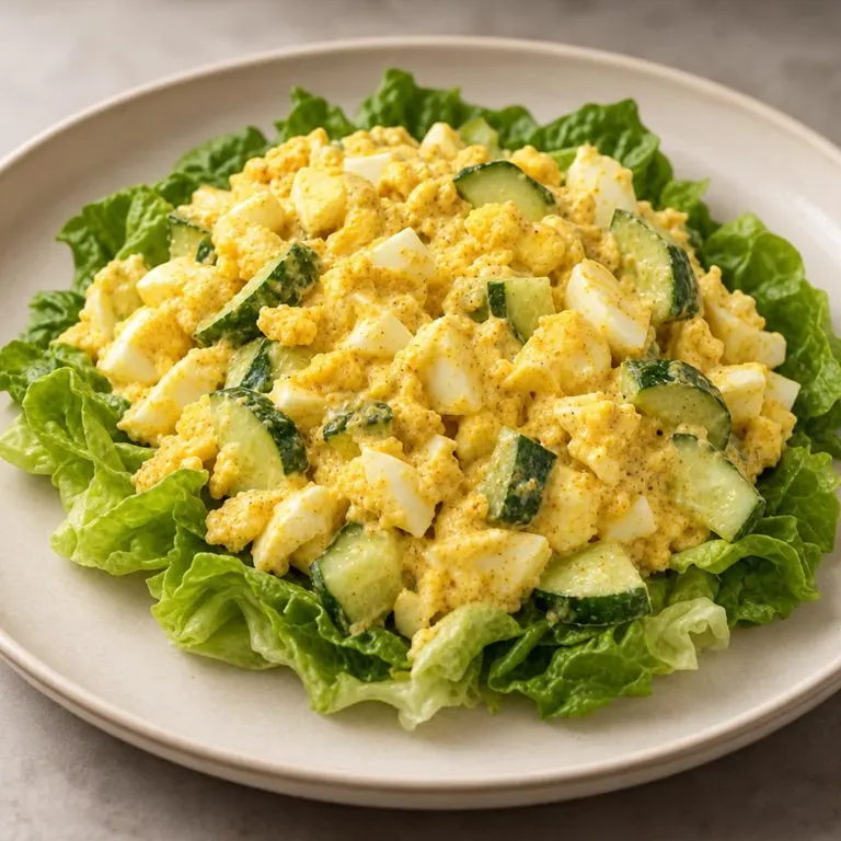 Curried Egg Salad with Cucumber