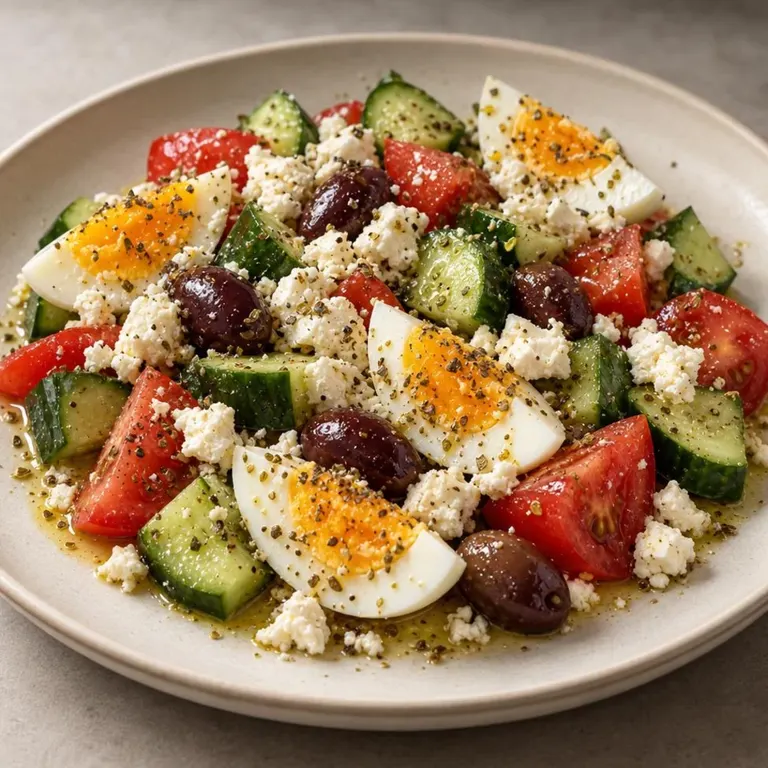 Feta, Cucumber & Egg Salad Plate
