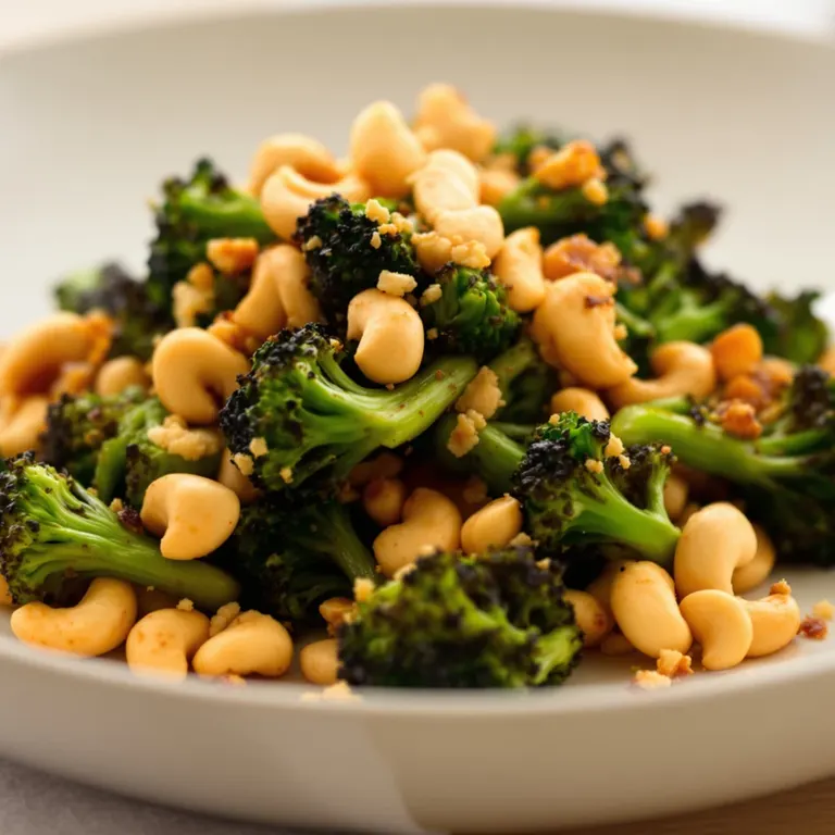 Cashew broccoli air-fry basket