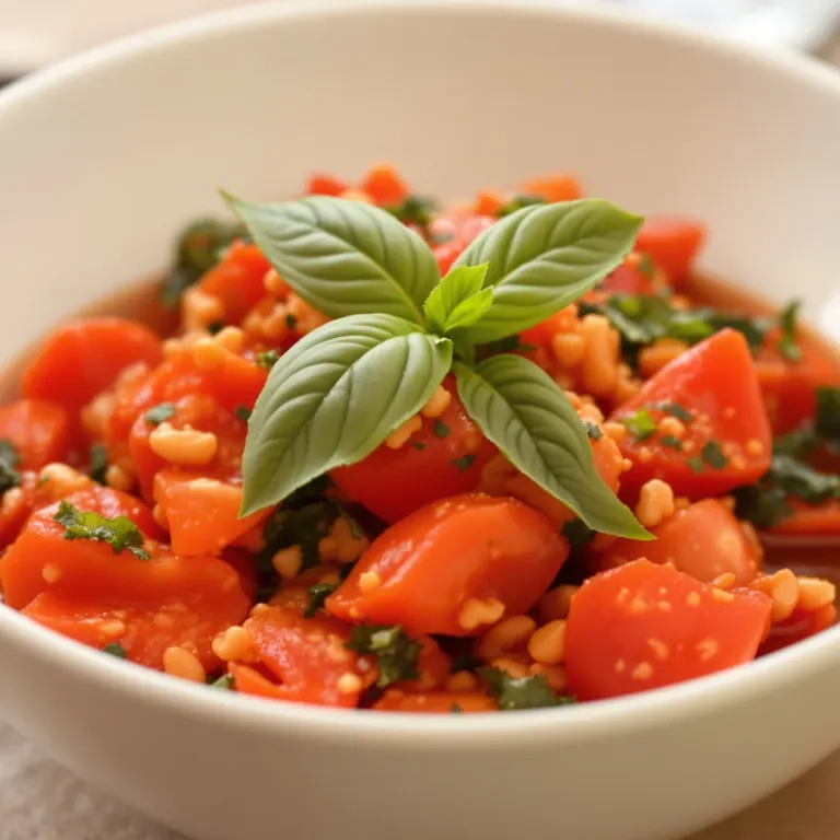 Cashew basil tomato spoon