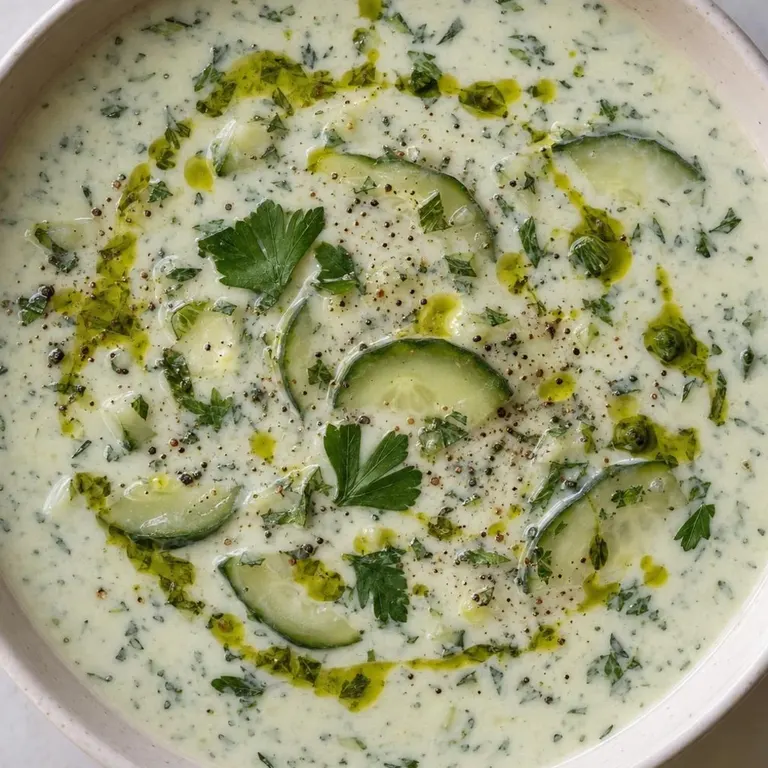 Tahini cucumber lemon chill