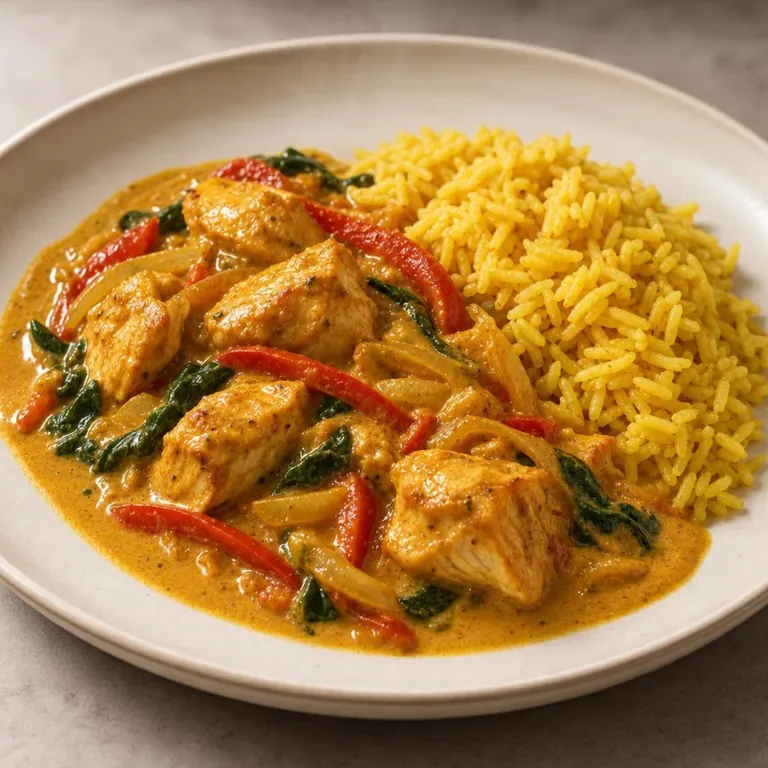 Dump coconut curry chicken rice
